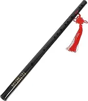 Generic Antique Style Bamboo Flute Traditional Instrument Black Transverse Flute