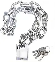 ArtnIndia Security Chain Lock,Bike Chain Lock, Premium Case-Hardened Security Chain,Cannot Be Cut with Bolt Cutters Or Hand Tools, Ideal for Motorcycles, Bike, Generator, Gates,Outdoor Furniture