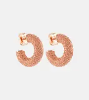 [Amina Muaddi] Amina Muaddi Cameron embellished hoop earrings One Size metallic