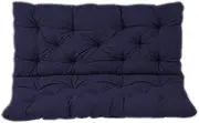 Porch Swing Bench Cushion with Backrest Replacement Cushion Outdoor Swing Seat Cushion 2/3 Seater Bench Pad Furniture Soft Mat with Ties for Patio Garden 150x100x8cm Navy Blue