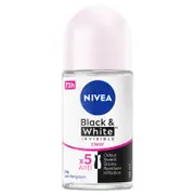 NIVEA Black & White Invisible Anti-Stain Roll-On Deodorant 72H, 50ml