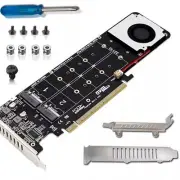 4 x 32Gbps PCIE 4.0 x16 To M.2 M-key NVME SSD Adapter Card Conversion Card