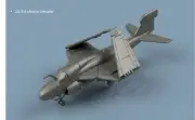 L'Arsenal Models 1/700 EA-6A ELECTRIC INTRUDER FOLDED WINGS (5) 3D Printed Set