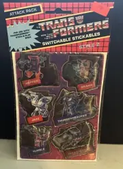 Vintage 80’s Diamond Toy Maker TRANSFORMERS Switchable Sticker Sheet - Style 2