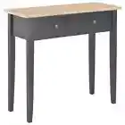 Wood Console Table Hallway Entry Wooden Desk Display Dressing Shelf Drawers