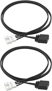 Seadiquiet 2Pcs Black 4 Pin to 5V 3 Pin ARGB Conversion Cable ARGB Splitter Cable ARGB Extension Cable for Computer Chassis 4pin to 5V 3 Pin Converter ARGB Connector Audio Accessories