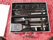 Fondue and/or BBQ utensil kit, with case: Probably Sharper Image product