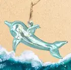 Dolphin Glass Ornament Hawaii Fish Ocean Reef Nautical Beach Island Aquarium