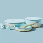 Ombré Titanium 8-Piece Nonstick Cookware Set – Removable Handle, Oven Safe - NIB