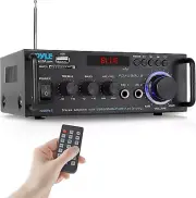 Pyle Wireless Bluetooth Stereo Power Amplifier - 200W 2 Channel Audio Stereo...