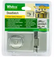 Whitco Satin Plated Double Cylinder Deadlatch Door Lock Hardware W750605