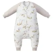 NWT Nest Design Raglan Long Sleeve Footed Sleep Bag Gazelle Sky 18-24m 2.5 tog