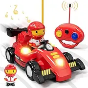 Lehoo Castle Remote Control Car, Toys for 2 Year Old Boy, Pop-up RC Race Car 2 Year Old Boy Toys, Gifts for 2 Year Old Boys with Lights & Music