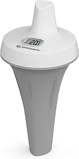 Bresser Pool Thermometer for Water Temperature Measurement, Additional Sensor for Some Bresser Weather Stations or Stand-Alone Solution - White