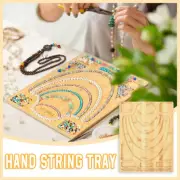 Wooden Beading Board DIY Bracelet Anklet String Design Bead Decoration Plate AU