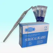 Adjustable Scalpel B.P Handle 180° Rotation Blade Holder #3 w/Surgical Blade #15
