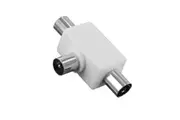 PAL TV Antenna Splitter Double Adaptor 1 Male to 2 Females