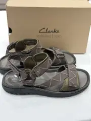CLARKS, WESLEY TRAIL, MEN SANDALS COLOR BROWN COMBI, SIZE 10