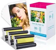 Compatible for Canon Selphy CP1300 KP-108IN Color Ink and Paper Set for CP1500 CP1200 CP910 CP900 CP760 CP770 CP780 CP800 - 3 Color Ink Cassette and 108 Sheets 4x6 Photo Paper