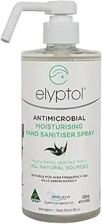 Elyptol Natural Antimicrobial Hand Sanitiser Spray | Natural and Hospital-Grade with Eucalyptus Oil, Sanitises and Moisturises, Gentle on Skin, Kills 99.9999% of Germs, 500ml