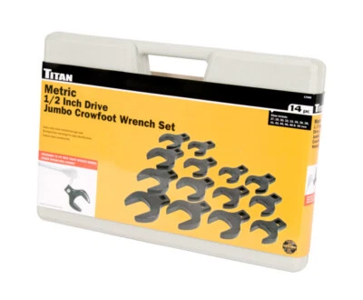 Titan 17299 1/2" Drive Jumbo Mm Crowsfoot Wrench Set