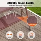 3 Seat Outdoor Patio Swing Chair Adjustable Canopy and Armrests Alloy Frame