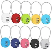 COHEALI 1set Metal Travel Locks Code Luggage Locks with Rope for Suitcases Backpacks and Cabinets in Stylish Colors Secure Your Belongings with Ease 10pcs