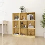 Book Cabinet/Room Divider 104x33.5x110 cm Solid Pinewood, Home Office Shelving