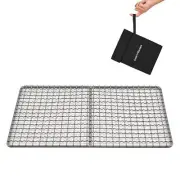 Bushcraft Grill Titanium Mesh Camping Grill Ultralight Compact Grill Backpack...