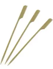 3 pack Biodegradable Bamboo Paddle Pick Skewer, 5.9 inch, 100 ct ea - 300 total