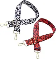 [YOSADIER] 2Pcs Adjustable Leopard Print Handbag Strap Fashionable Replacement Straps for Shoulder Bags Durable and Chic Bag Accessories for Crossbody