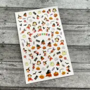 Pumpkin Halloween Costumes Nail Sticker Skull Witch Spider Web Candy Ghost Bats