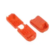 Zipper Pull Cord Ends, 100 Pack Zip Clip Buckle Rope End Lock 21mm, Orange