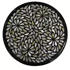 36" Marble Inlay Coffee Table Top Semi Precious Paua Shell Inlay Stone Home Deco