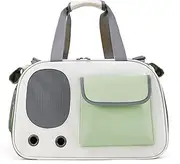 Large Capacity Pet Carrier Bag Portable Shoulder Dog Bag with Ventilated Window, Comfortable Adjustable Strap, Water Resistant Oxford Cloth, for Small to Medium Pets (Green)