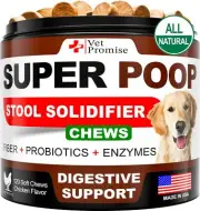 Super Poop Probiotics for Dogs - Dog Stool Softener - Fiber for Dogs Suppleme...