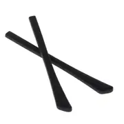 Soft Silicone Anti Slip Eyeglasses Glasses Temple Tips Accessories Square Hole black