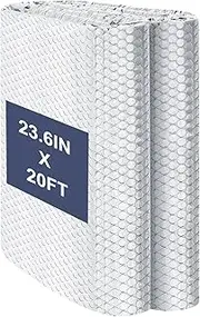 Double Reflective Bubble Foil Insulation Foam, 23.6IN X 20FT Aluminum Foil Thermal Insulation Radiant Barrier for Windows, Garage Door, RV, Roof