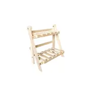 Desktop Rack Wooden Double-layer Bookshelf Adjustable Countertop Storage Rack Bedroom Desk Decorati