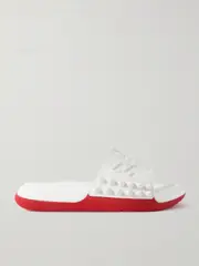 [Christian Louboutin] Christian Louboutin - Take It Easy Donna Spiked Rubber Slides - White - IT39 IT 39 White