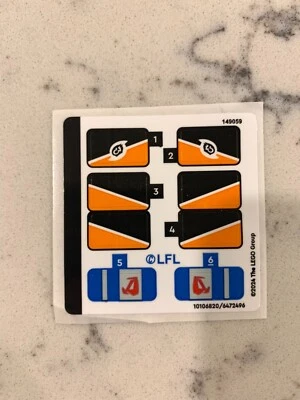 LEGO STICKER SHEET for 75380 Mos Espa Podrace, New & Genuine!