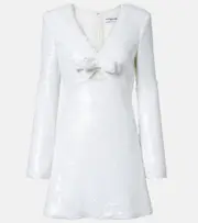 [Self-Portrait] Self-Portrait Sequined minidress AU 12 white