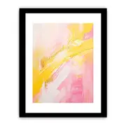Abstract Pink And Yellow Framed Art Framed print Art Poster