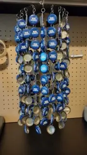 Bottle Cap Wind chimes Crafted From Bud Light Caps. Large Size.