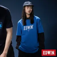 在飛比找樂天市場購物網優惠-網路獨家款↘EDWIN EDWIN影子短袖T恤-男女款 藍色