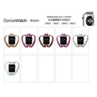 蝦哥| 小羊皮 蘋果手錶錶帶 蘋果手錶錶帶 applewatch 蘋果手錶 蘋果錶帶 錶帶 雙圈彩虹小羊皮錶帶