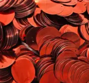 200 pcs Metallic Red Round Circle 20mm Paillette Loose Sequins Sewing Crafts