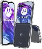 [Jarttarn] Case for Motorola Razr 50 Ultra 2024,Clear Ultra Thin Crystal Soft TPU Rubber Scratch Resistant Anti-Slip Phone Case for Razr 50 Ultra 2024 (Clear)