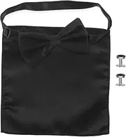 [COLLBATH] Mens Costume Accessories Set Bow Tie and Handkerchief Mens Tuxedo Buttons