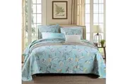 100% Cotton Lightly Quilted Coverlet Set Avery Queen